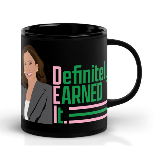 Kamala Harris DEI Black Glossy Mug | Kamala Coffee Mug | Election 2024 | Kamala Mug |DEI Mug | Diversity Equity and Inclusion |