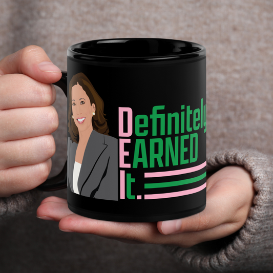 Kamala Harris DEI Black Glossy Mug | Kamala Coffee Mug | Election 2024 | Kamala Mug |DEI Mug | Diversity Equity and Inclusion |