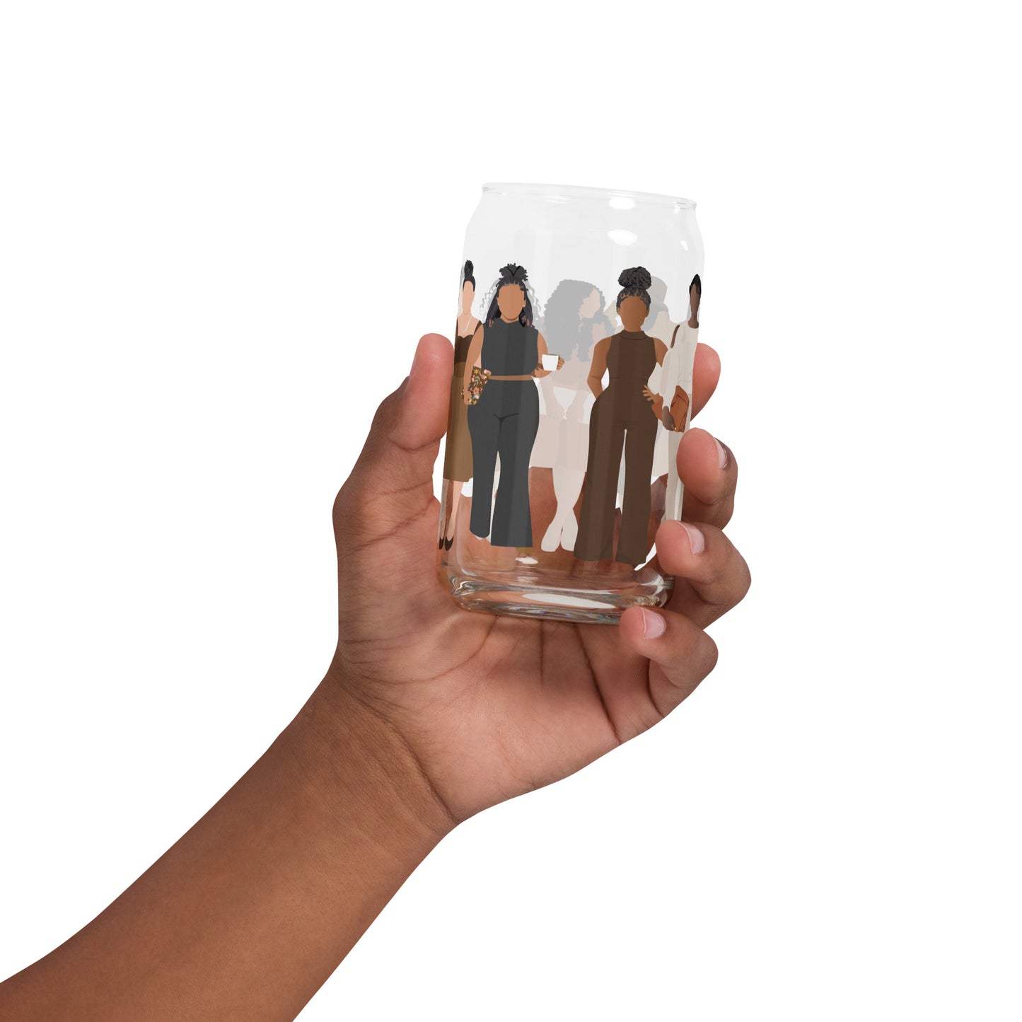 Melanin Can-shaped glass cup