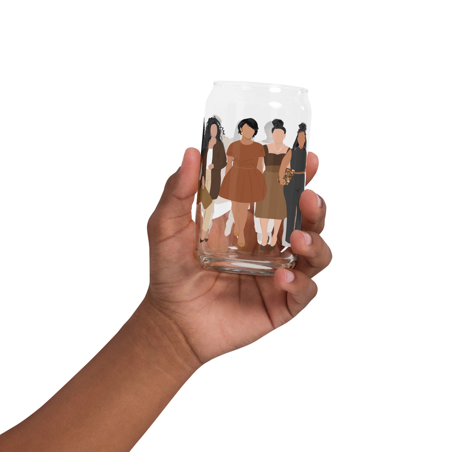 Melanin Can-shaped glass cup