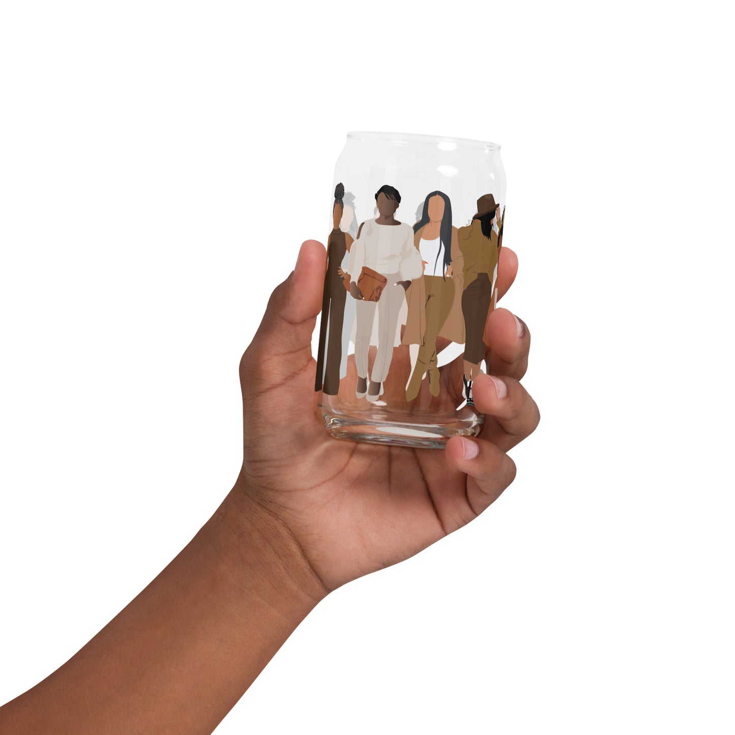 Melanin Can-shaped glass cup