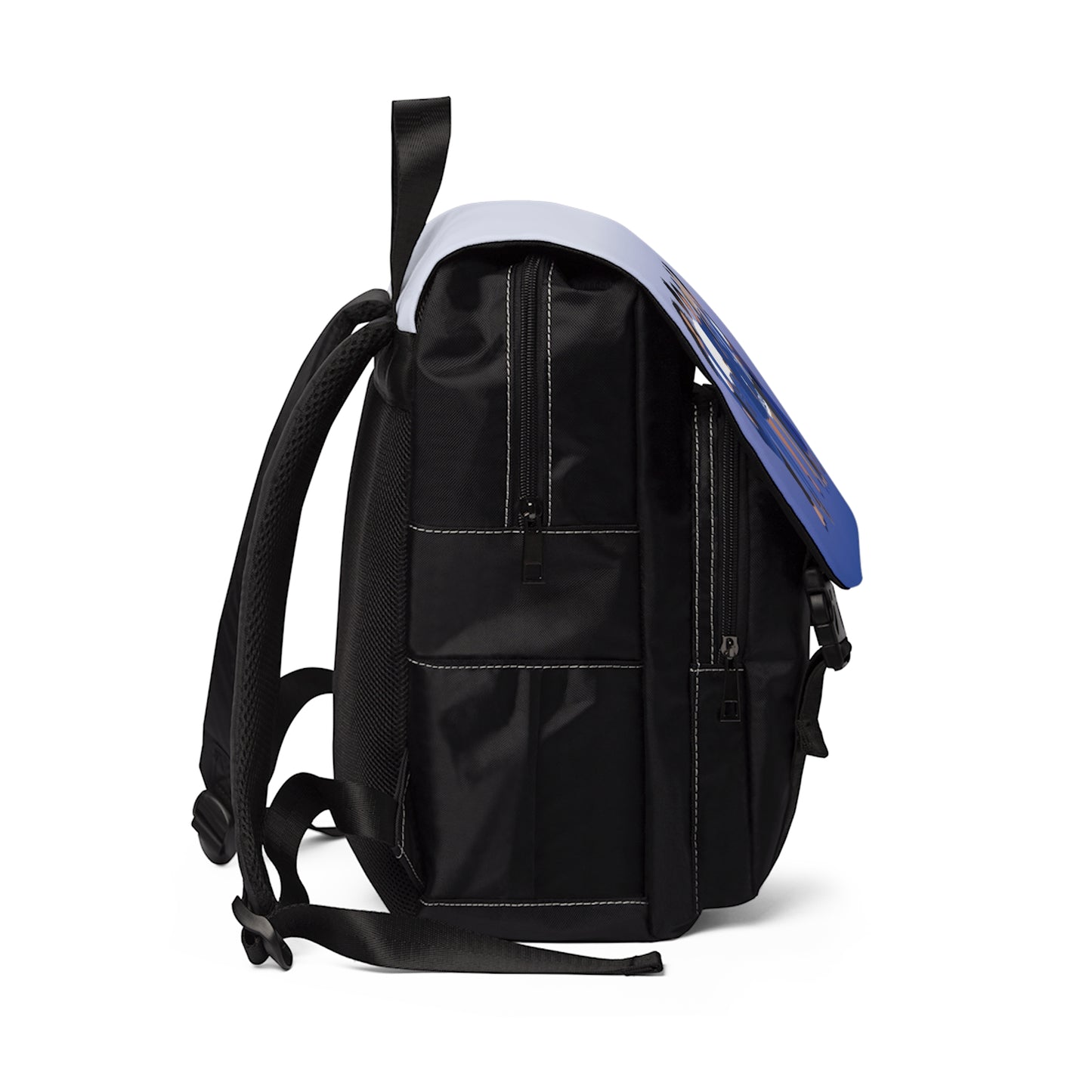 Zeta Finer Blue and White Casual Shoulder Backpack