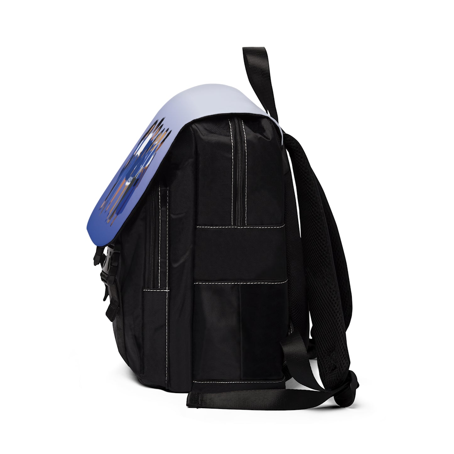 Zeta Finer Blue and White Casual Shoulder Backpack